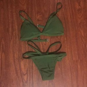 Zaful green bathing suit